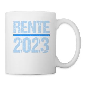 Rentner 2023 Rentnerin 2023 Rente 2023 - Tasse - Weiß - Rechts