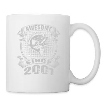 Awesome since 2001. Angel, Angler's birthday - Mug - white - Right
