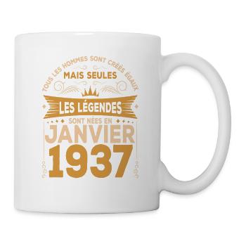 Les Légendes Sont Nées En Janvier 1937 - Mug blanc - blanc - Droite