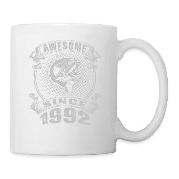 Awesome since 1992. Angel, Angler's birthday - Mug - white - Right