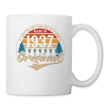 Vintage Geburtstag Geschenkidee Original 1937 - Tasse - Weiß - Rechts