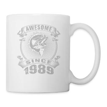 Génial depuis 1989. Angel, l’anniversaire du pêcheur - Mug blanc - blanc - Droite