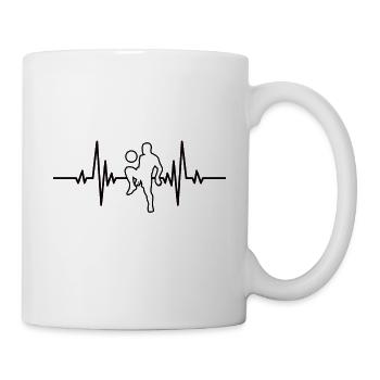 Fußballtrainer Fußballer Fußballspieler Fußball - Tasse - Weiß - Rechts