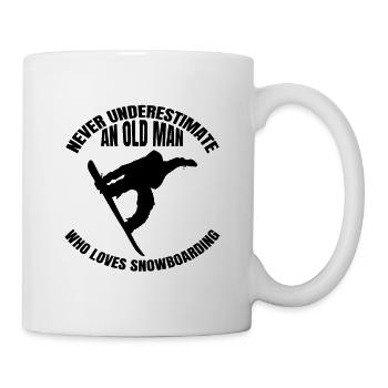 Snowboard Snowboardfahrer Spruch Wintersport - Tasse - Weiß - Rechts
