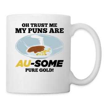 Funny Gold Panning Gold Prospectors Gold Digger Wordspit - Mug - white - Right