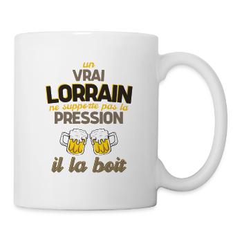 Cadeau Humour Homme Lorrain Biere Pression - Mug blanc - blanc - Droite