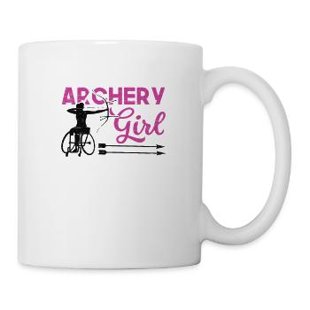Tir à l’arc féminin-paralympique - Mug blanc - blanc - Droite