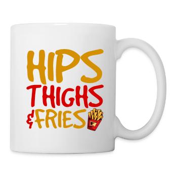 Hanches Cuisses et frites 4 - Mug blanc - blanc - Droite