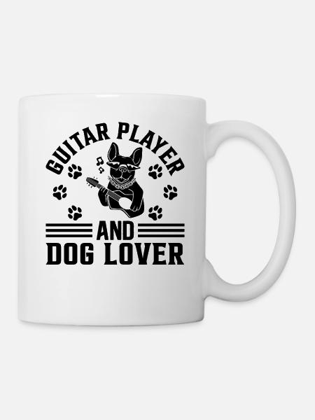 Guitar Player And Dog Lover - Guitar Player Guitar - Mug - white