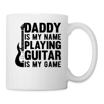 Papa est mon nom Jouer de la guitare est mon jeu - Papa - Mug blanc - blanc - Droite