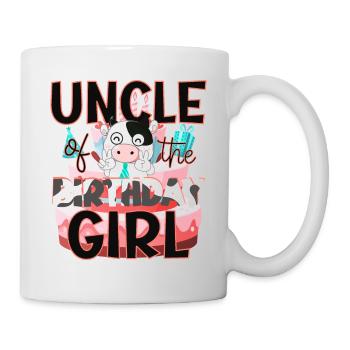 Uncle of The Birthday Girl Cow Matching Family - Mug - white - Right