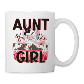 Tante de l’anniversaire Fille Ferme Vache Tante Matching - Mug blanc - blanc - Droite