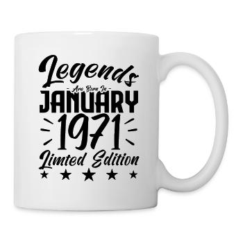 Born in January 1971. Birthday gift. - Mug - white - Right