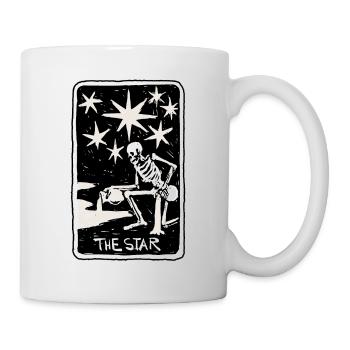 The Star Skeleton Skull Tarot Card - Tasse - Weiß - Rechts