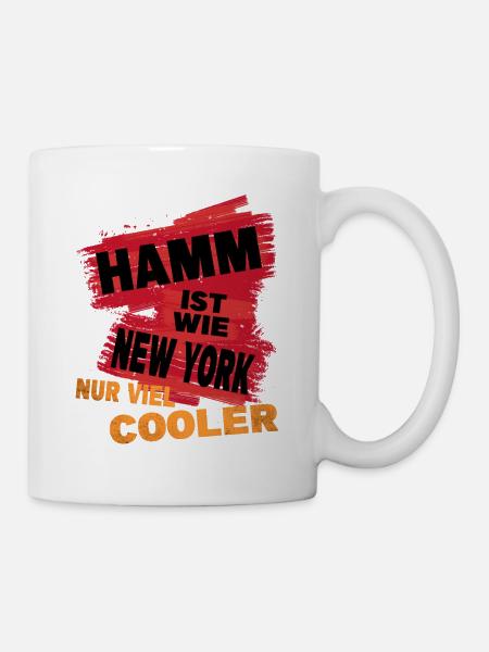 Hamm Deutschland Stadt Spruch Ist Wie New York - Tasse - Weiß