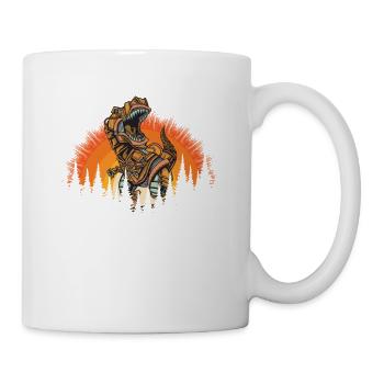 Dino Steampunk Trois dinosaures Rex T Rex - Mug blanc - blanc - Droite