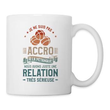 Je Ne Suis Pas Accro A La Petanque - Mug blanc - blanc - Droite