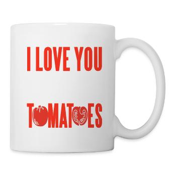 Je t’aime de ma tête tomates drôle de jardinage - Mug blanc - blanc - Droite