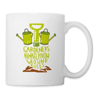 Gardeners Always Know The Ground Rules Retro Funny - Mug - white - Right