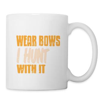 I Just Don't Wear Bows I Hunt With It Retro Archer - Tasse - Weiß - Rechts