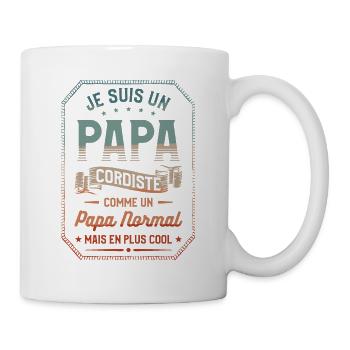 Je Suis Un Papa Cordiste Comme Un Papa Normal - Mug blanc - blanc - Droite