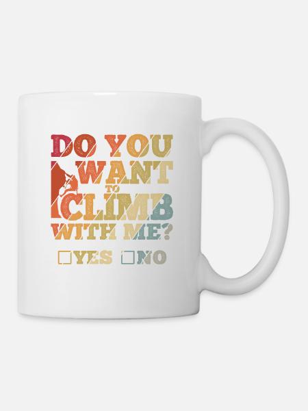 Klettern Bouldern - Tasse - Weiß