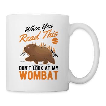 Australischer Wombat Geschenk - Tasse - Weiß - Rechts