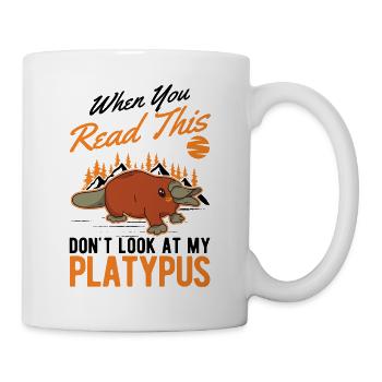 Schnabeltier Platypus - Tasse - Weiß - Rechts