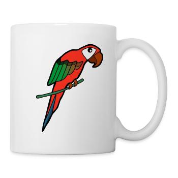 Perroquet tropical coloré - Mug blanc - blanc - Droite