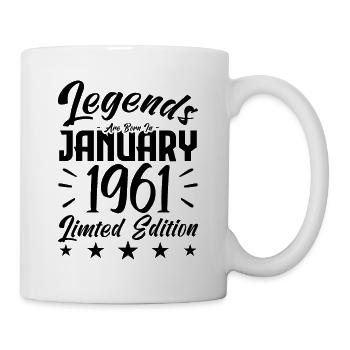 Geboren 1961. Geburtstagsgeschenk. - Tasse - Weiß - Rechts