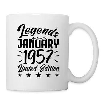 Naissance En Janvier 1957. Cadeau d'anniversaire. - Mug blanc - blanc - Droite