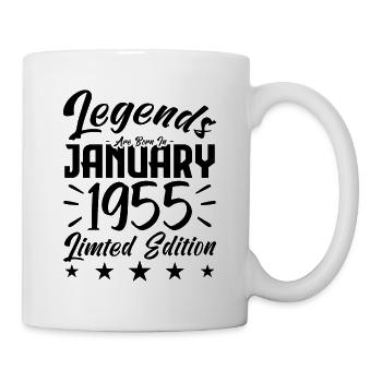 Naissance En Janvier 1955. Cadeau d'anniversaire. - Mug blanc - blanc - Droite