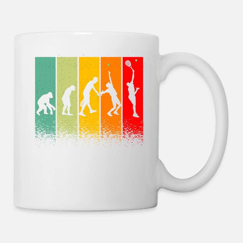 Evolution Tennisman gift idea Man - Mug - white