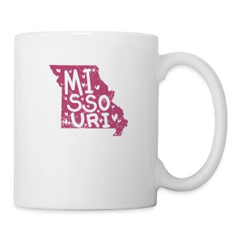 Missouri Map Outline USA America - Mug - white - Right