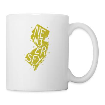 New Jersey Kartenumriss USA Amerika - Tasse - Weiß - Rechts