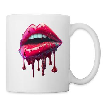 dripping lips - Mug - white - Right