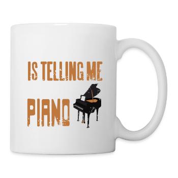 La voix dans ma tête T-shirt rétro drôle de pianiste - Mug blanc - blanc - Droite