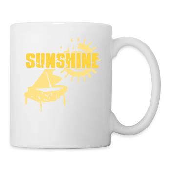 J’adore les designs de pianistes rétro Sunshine & Piano - Mug blanc - blanc - Droite