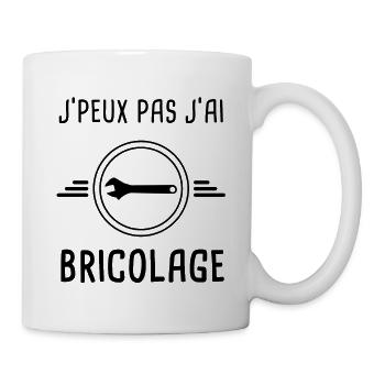 j'peux pas j'ai bricolage clé molette - Mug blanc - blanc - Droite
