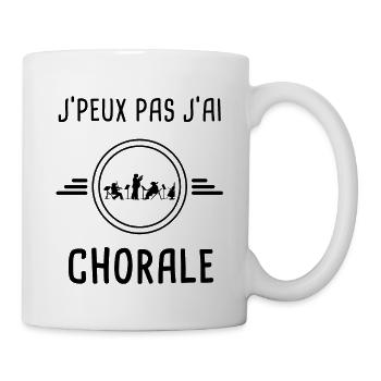 j'peux pas j'ai chorale music - Mug blanc - blanc - Droite