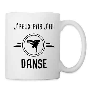 j'peux pas j'ai danse danceur - Mug blanc - blanc - Droite