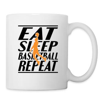Essen Schlafen Basketball - Tasse - Weiß - Rechts