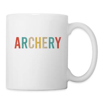 Bogensport Bogenschütze Bogenschießen Pfeil Bogen - Tasse - Weiß - Rechts