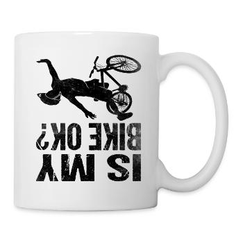 Is my bike ok? Mountain bikers Cyclists - Mug - white - Right