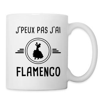 j'peux pas j'ai flamenco espagnol - Mug blanc - blanc - Droite