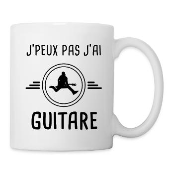 j'peux pas j'ai guitare rock - Mug blanc - blanc - Droite