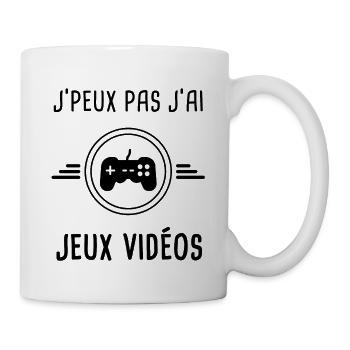 j'peux pas j'ai jeux vidéos - Mug blanc - blanc - Droite