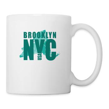 New York Brooklyn NYC USA Amerika - Tasse - Weiß - Rechts