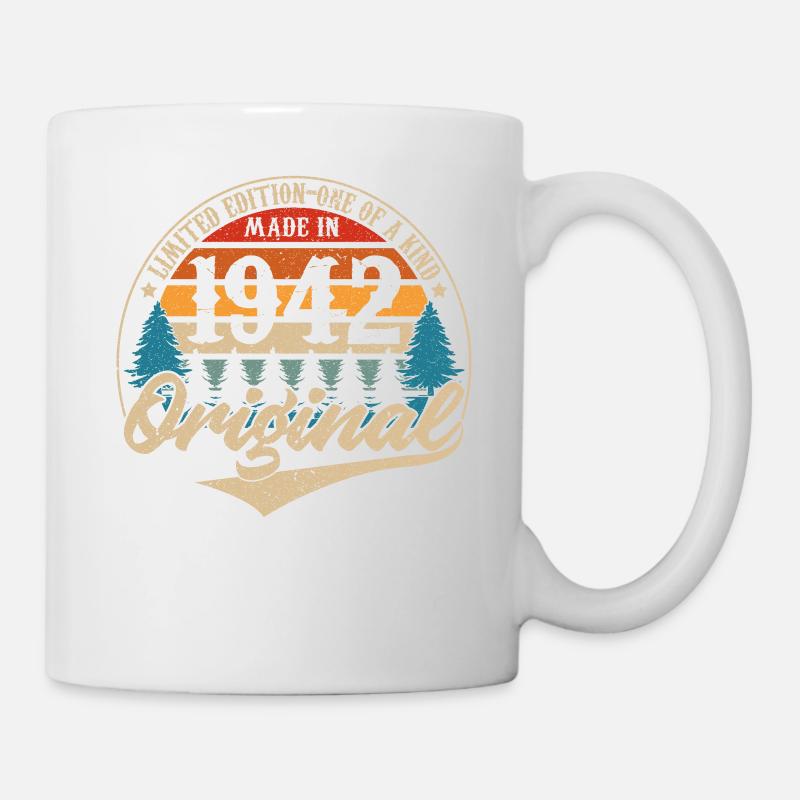 Idée Cadeau D Anniversaire Vintage Original 1942 - Mug blanc - blanc