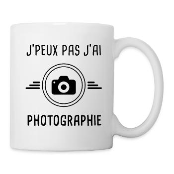 j'peux pas j'ai photographie - Mug blanc - blanc - Droite